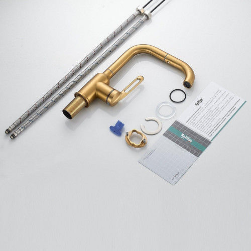 Смеситель для раковины Raffine F201G цвет Золотой сатин