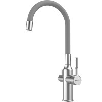 Смеситель для кухни Lemark Expert LM5083S-Gray Хром Серый нержавеющая сталь