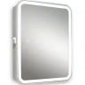 Зеркальный шкаф Silver Mirrors Фиджи Flip 60 LED-00002472 с подсветкой Белый МДФ / ЛДСП, стекло