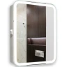 Зеркальный шкаф Silver Mirrors Фиджи Flip 60 LED-00002472 с подсветкой Белый МДФ / ЛДСП, стекло