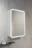 Зеркальный шкаф Silver Mirrors Фиджи Flip 60 LED-00002472 с подсветкой Белый МДФ / ЛДСП, стекло