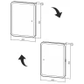 Зеркальный шкаф Silver Mirrors Фиджи Flip 60 LED-00002472 с подсветкой Белый МДФ / ЛДСП, стекло