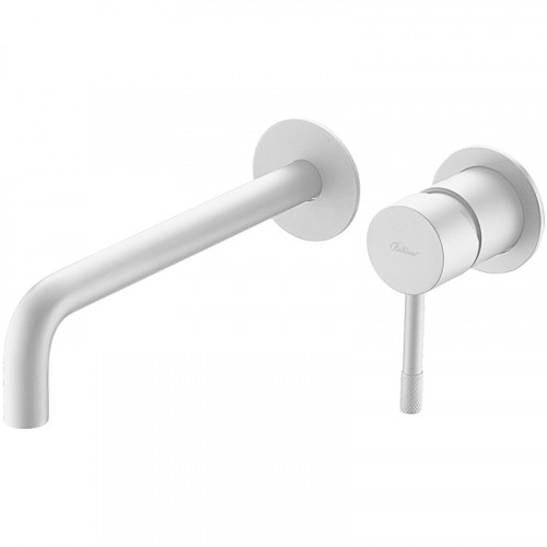 Смеситель для раковины Boheme Uno 465-MW Белый матовый латунь встраиваемый