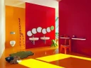 Керамическая полка Laufen Flora Kids 8.7703.1.072.000.1 Белая Зеленая