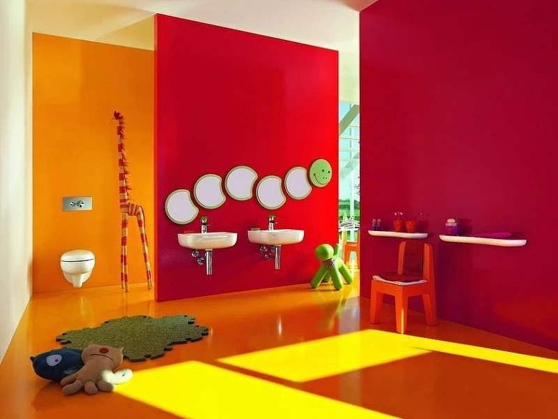 Керамическая полка Laufen Flora Kids 8.7703.1.072.000.1 Белая Зеленая