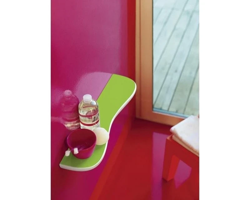 Керамическая полка Laufen Flora Kids 8.7703.1.072.000.1 Белая Зеленая