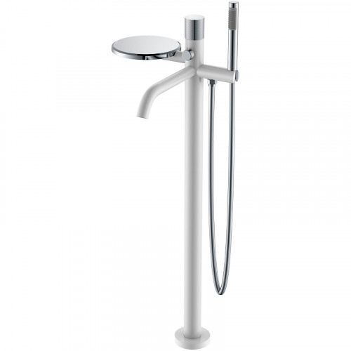 Смеситель для ванны Boheme Stick 129-WCR.2 Белый Хром латунь на пол