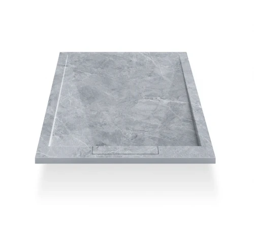 Душевой поддон из искусственного камня Esbano Luxe ESP-LM128VG 120х80 ESPLM128VG цвет Мрамор серый
