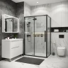 Душевой уголок Grossman Cosmo 130х90 120.K33.02.1390.21.02 профиль Черный матовый стекло шиншилла