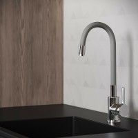 Смеситель для кухни Aringa Твид AR02022GR Хром Серый латунь