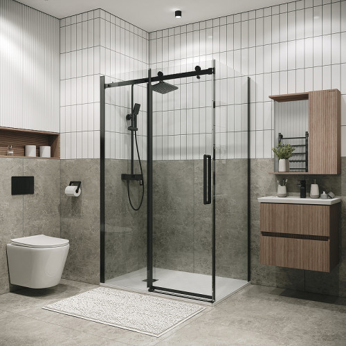 Душевой уголок Grossman Classic 110х90 120.K33.04.1190.42.00 профиль Графит сатин стекло прозрачное