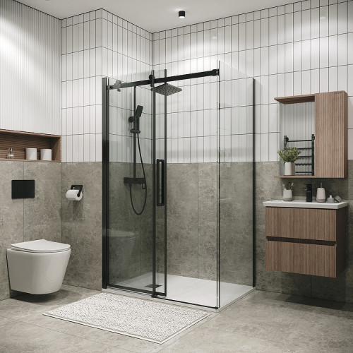 Душевой уголок Grossman Classic 110х90 120.K33.04.1190.42.00 профиль Графит сатин стекло прозрачное