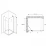Душевой уголок Abber Zart 110x70 AG08110-S71 профиль Хром стекло прозрачное