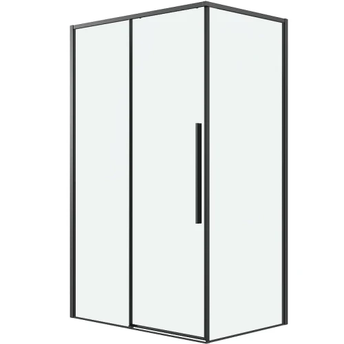 Душевая стенка Grossman Galaxy 80 200.K33.01.80.21.00 профиль Черный матовый стекло прозрачное