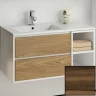 Тумба с раковиной SanVit Мэри-4 90 L kmery904 с фактурой под дерево подвесная Кедр МДФ / ЛДСП