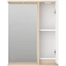 Зеркало со шкафом Brevita Balaton 65 R BAL-04065-03-01П с подсветкой Белое матовое Бежевое матовое МДФ / ЛДСП, стекло