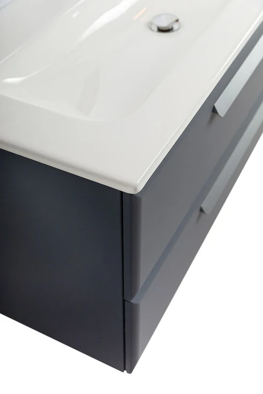 Тумба под раковину Cezares Eco-Cer-N 120 ECO-CER-N-1200-2C-SO-GR-P подвесная Grafito без ручек МДФ / ЛДСП
