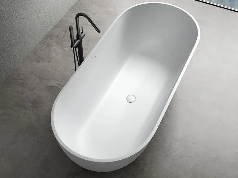 Ванна из искусственного камня Uni-Flow Oval 175x76 FS307-1750 Matt White цвет Белый матовый