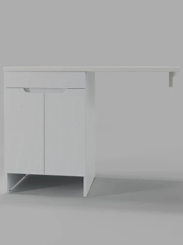 Тумба с раковиной Agger Клин 120 L CLE1200ANWH-D-SKL цвет Белый глянцевый