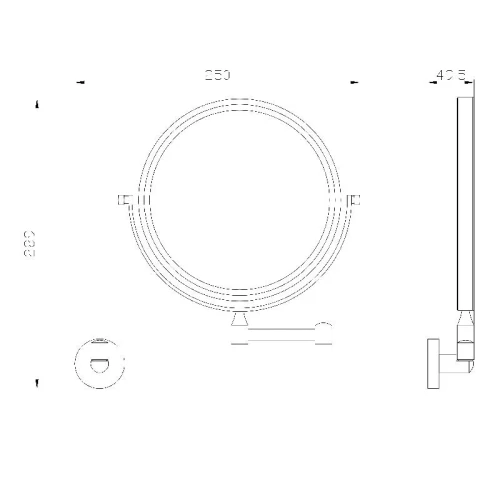 Косметическое зеркало Wonzon &amp; Woghand Easy WW-8158 цвет Хром