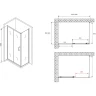 Душевой уголок Abber Schwarzer Diamant 120x90 AG30120B5-S90B5 профиль Черный стекло прозрачное