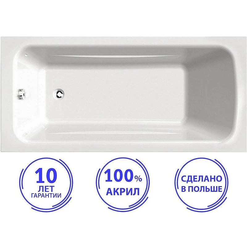 Акриловая ванна C-Bath Muse 180x70 CBQ011002 без гидромассажа