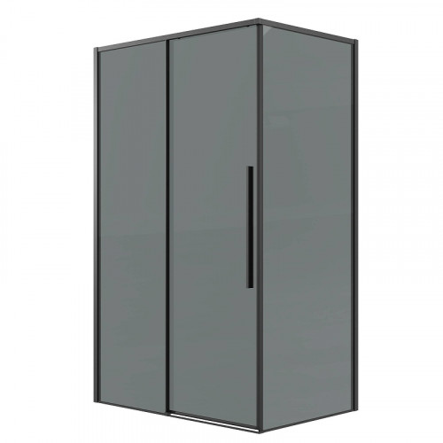 Душевая стенка Grossman Galaxy 100 200.K33.01.100.21.10 профиль Черный матовый стекло тонированное