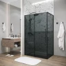 Душевая стенка Grossman Galaxy 100 200.K33.01.100.21.10 профиль Черный матовый стекло тонированное