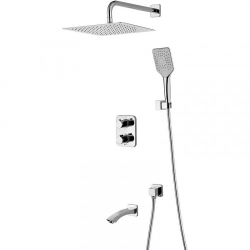 Душевая система Lemark Yeti LM7842С с термостатом Хром латунь встраиваемый