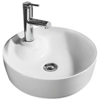 Раковина-чаша Bravat Affability 44 C22239W-1-ENG Белая фарфор накладная