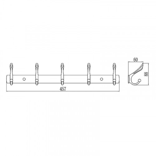 Вешалка для полотенец Savol S-06205B цвет Хром