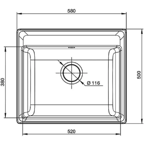 Кухонная мойка GranFest Vertex GF-V-580 Топаз