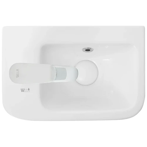 Раковина WeltWasser Aisbach 10100 L 37 10000004590 Белый глянец фаянс подвесная