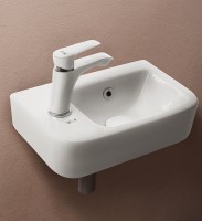 Раковина WeltWasser Aisbach 10100 L 37 10000004590 Белый глянец фаянс подвесная