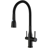 Смеситель для кухни Gappo G4399-66 Черный матовый нержавеющая сталь