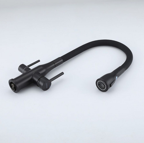 Смеситель для кухни Gappo G4399-66 Черный матовый нержавеющая сталь