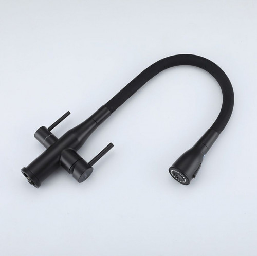 Смеситель для кухни Gappo G4399-66 Черный матовый нержавеющая сталь