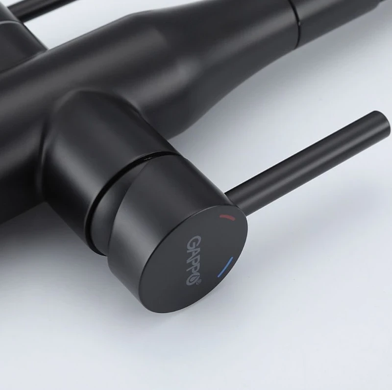 Смеситель для кухни Gappo G4399-66 Черный матовый нержавеющая сталь