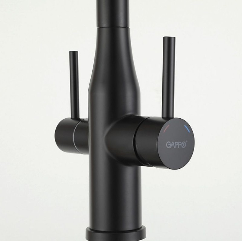 Смеситель для кухни Gappo G4399-66 Черный матовый нержавеющая сталь