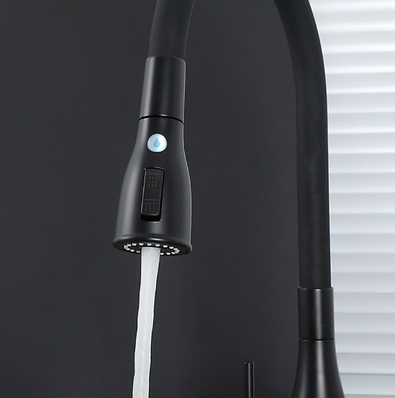 Смеситель для кухни Gappo G4399-66 Черный матовый нержавеющая сталь