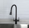 Смеситель для кухни Gappo G4399-66 Черный матовый нержавеющая сталь