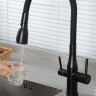 Смеситель для кухни Gappo G4399-66 Черный матовый нержавеющая сталь