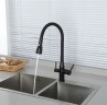Смеситель для кухни Gappo G4399-66 Черный матовый нержавеющая сталь