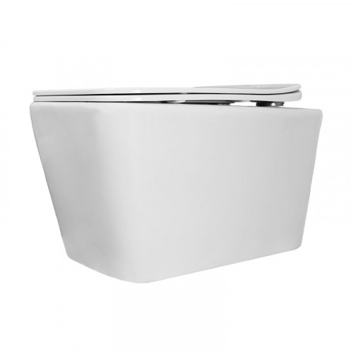 Унитаз Azario Dezi White AZ-W05-SW подвесной цвет Белый с сиденьем Микролифт