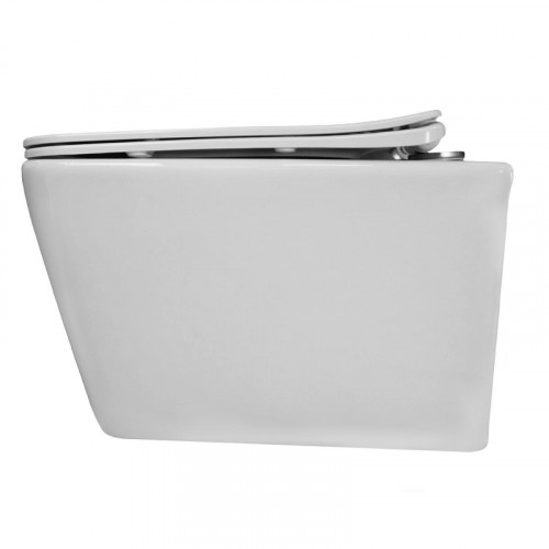 Унитаз Azario Dezi White AZ-W05-SW подвесной цвет Белый с сиденьем Микролифт