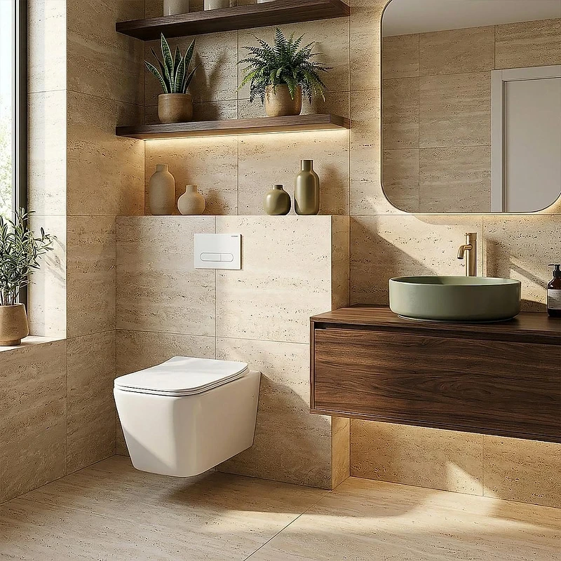 Унитаз Azario Dezi White AZ-W05-SW подвесной цвет Белый с сиденьем Микролифт