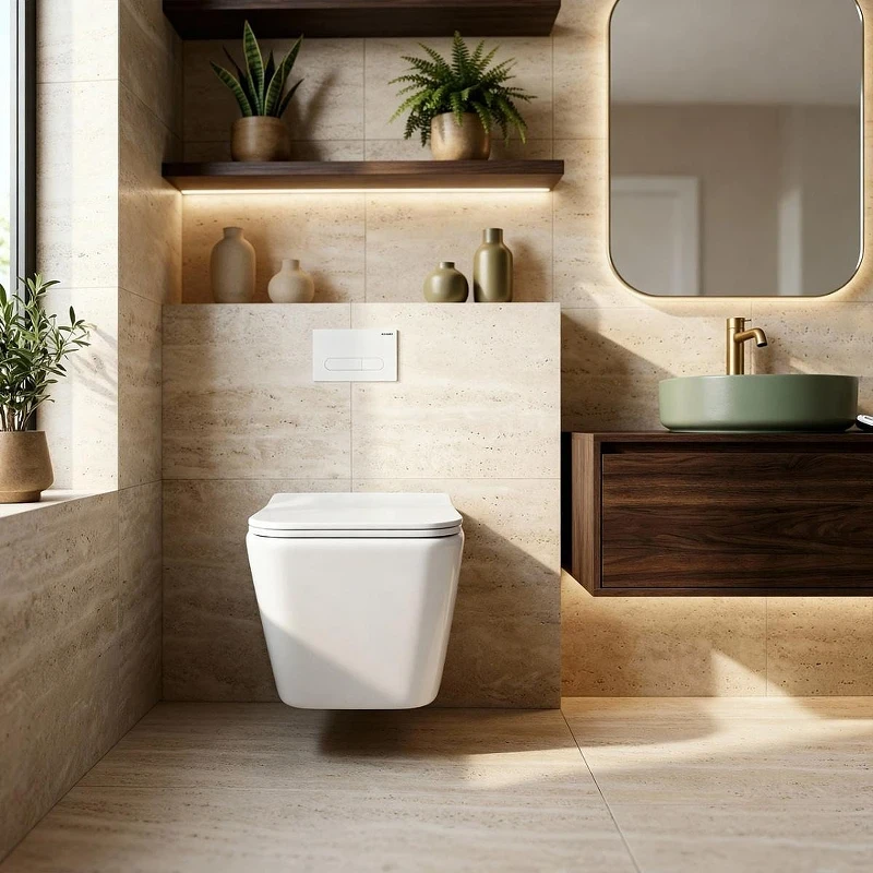 Унитаз Azario Dezi White AZ-W05-SW подвесной цвет Белый с сиденьем Микролифт