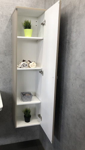 Шкаф пенал Comforty Кремона 40 00-00001219 подвесной Латте МДФ / ЛДСП