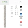 Зеркало Evoform Octagon 63х63 BY 3962 в багетной раме - Волна алюминий 46