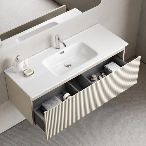 Тумба под раковину Sancos Snob R 1.0 120 SNR1.0120CE подвесная цвет Beige Soft